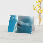 Het Wenskaart van de Walvis van de beloega Kaart (Gele Bloem)