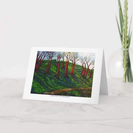 Het WENSKAART van de Wandeling van de zomer Kaart (Voorkant)