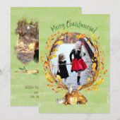 Het Wenskaart van de Waterverf van Christmoose Feestdagenkaart (Voorkant / Achterkant)