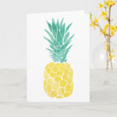 Het Wenskaart van de Waterverf van de ananas Kaart (Gele Bloem)
