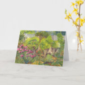 Het Wenskaart van de Waterverf van de Tuin van Kaart (Gele Bloem)