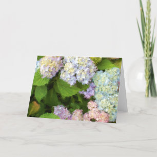 Het Wenskaart van de Waterverf van hydrangea Kaart