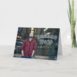 Het Wenskaart van de Winkel van de kapper Feestdagen Kaart