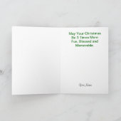 Het Wenskaart van de Wiskunde van Ho van Kerstmis Feestdagen Kaart (Binnen)