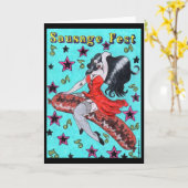 Het Wenskaart van de worst "van Fest" met envelop Kaart (Gele Bloem)