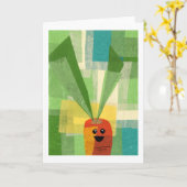 Het wenskaart van de wortel kaart (Gele Bloem)