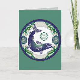 Het wenskaart van de zalm kaart