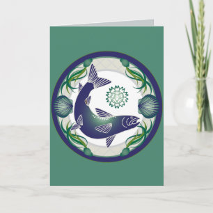 Het wenskaart van de zalm kaart