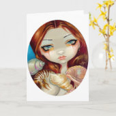 Het Wenskaart van de zeeschelp "van de Schoonheid" Kaart (Gele Bloem)