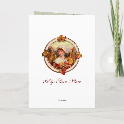 Het wenskaart van de Zegen van de Thanksgiving Feestdagen Kaart (Achterkant)