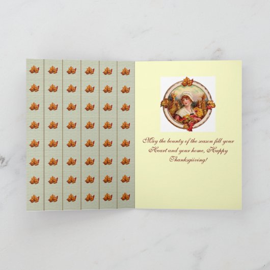 Het wenskaart van de Zegen van de Thanksgiving Feestdagen Kaart (Binnen)