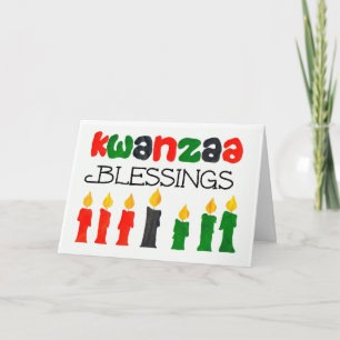 Het Wenskaart van de Zegen van Kwanzaa Feestdagen Kaart