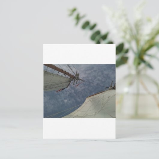 Het Wenskaart van de zeilboot Briefkaart (Staand voorkant)