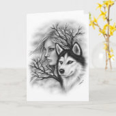 Het Wenskaart van de Zielen van de winter Kaart (Gele Bloem)