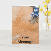 Het Wenskaart van de Zitstok van de motocross Kaart (Gele Bloem)