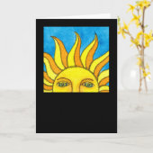 Het Wenskaart van de Zon van de zomer Kaart (Gele Bloem)