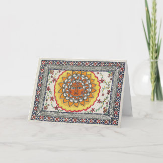 Het Wenskaart van de Zon van Diwali Kaart