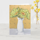 Het Wenskaart van de zonnebloem Kaart (Gele Bloem)