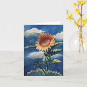 Het Wenskaart van de zonnebloem Kaart (Gele Bloem)