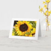 Het Wenskaart van de zonnebloem Kaart (Gele Bloem)