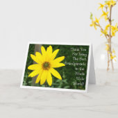 Het Wenskaart van de Zonnebloem van de Dag van Kaart (Gele Bloem)