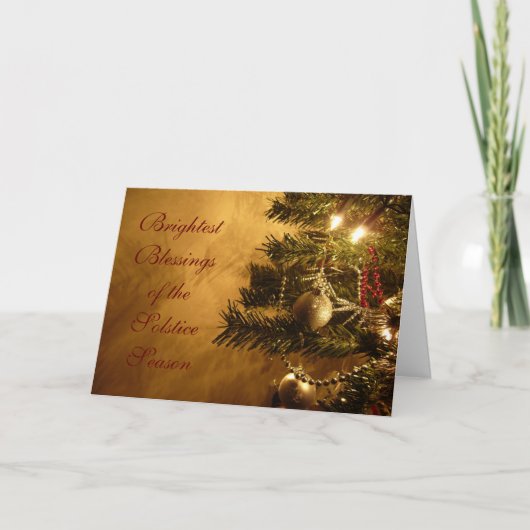 Het Wenskaart van de Zonnestilstand van de winter Feestdagen Kaart (Voorkant)