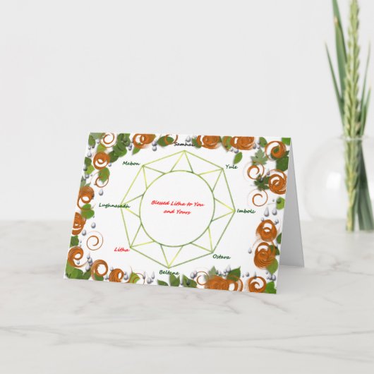 Het Wenskaart van de Zonnestilstand van de zomer Kaart (Voorkant)