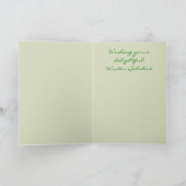 Het Wenskaart van de Zonnestilstand van het Meisje Kaart (Binnen)