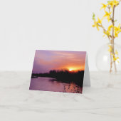 Het Wenskaart van de zonsondergang #65 065 Kaart (Gele Bloem)