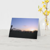 Het Wenskaart van de Zonsondergang van de achtbaan Kaart (Gele Bloem)