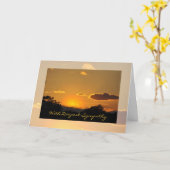 Het Wenskaart van de Zonsondergang van de Kaart (Gele Bloem)