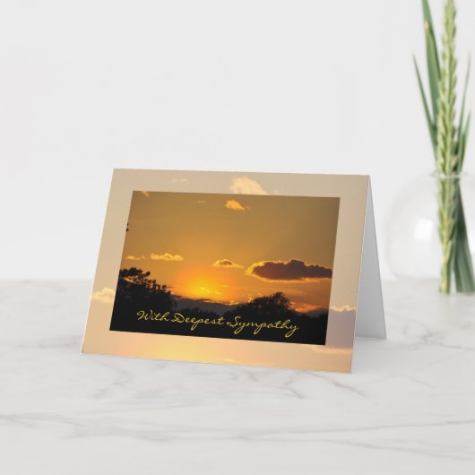 Het Wenskaart van de Zonsondergang van de Kaart (Voorkant)