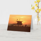 Het Wenskaart van de Zonsondergang van de Post van Kaart (Gele Bloem)