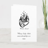 Het Wenskaart van de Zonsondergang van de winter Kaart (Achterkant)