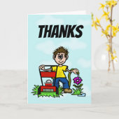 Het Wenskaart van de Zorg van het gazon (Bedankt Kaart (Gele Bloem)