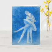 Het Wenskaart van de zwaan Lake Pas DE Deux Kaart (Gele Bloem)