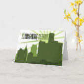 Het Wenskaart van Detroit van Reimagining Kaart (Gele Bloem)