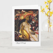 Het Wenskaart van Di Fungi Tarot van de pagina Kaart (Gele Bloem)