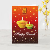 Het Wenskaart van Diwali Kaart (Gele Bloem)