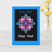 Het Wenskaart van Diwali voor een Leraar Kaart (Gele Bloem)