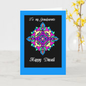 Het Wenskaart van Diwali voor Grootouders Kaart (Gele Bloem)