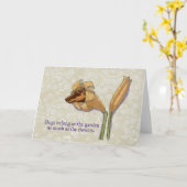 Het wenskaart van Dogflower Kaart (Gele Bloem)