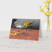 Het Wenskaart van DragonFire Kaart (Gele Bloem)