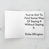 Het Wenskaart van Duke Ellington Kaart (Binnen)