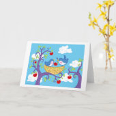 Het Wenskaart van dwergpapegaaien Kaart (Gele Bloem)