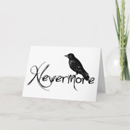 Het Wenskaart van Edgar Allen Poe Raven Nevermore Kaart