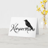 Het Wenskaart van Edgar Allen Poe Raven Nevermore Kaart (Gele Bloem)