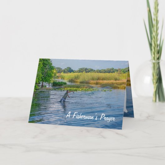 Het Wenskaart van een visser Kaart (Voorkant)