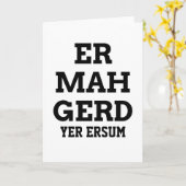 Het Wenskaart van Ermahgerd Kaart (Gele Bloem)