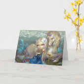 Het Wenskaart van "Fiona en van de Eenhoorn" Kaart (Gele Bloem)